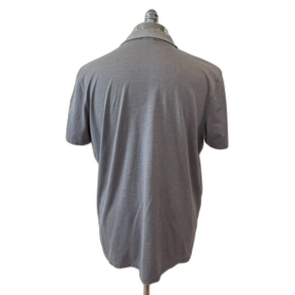 Boss Hugo Boss Parlay Grey Knit Polo Shirt XXL 100% Cotton Regular Fit - Picture 3 of 7